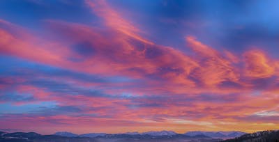 a pink sunset